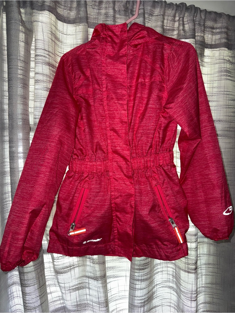 Champion Women's Heathered Red Hooded Ski Jacket